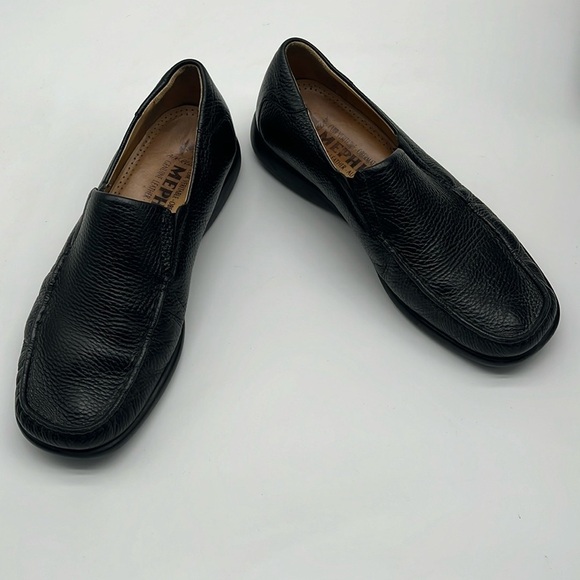 Mephisto Black Leather Square Toe Driving Loafers Men Size 10 BLEMISH - Picture 1 of 8